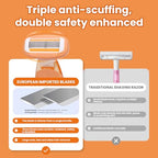 Travel Razor with Lubricating Strip (Orange)