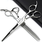 6.5 Inch Stainless Steel Professional Barber Scissors Hair Thinning Scissors Hairdresser or Home Hairdresser Variant (6.5 Inch-4pc)