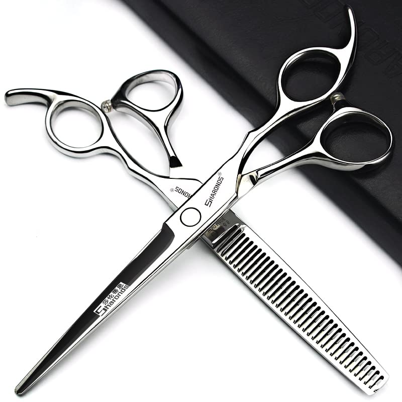 6.5 Inch Stainless Steel Professional Barber Scissors Hair Thinning Scissors Hairdresser or Home Hairdresser Variant (6.5 Inch-4pc)
