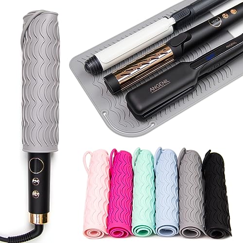 Large Heat Silicone Curling Irons Mat (Gray)