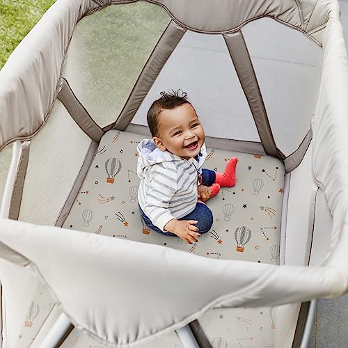 Pack n Play Sheets (Starsmoon Balloon / 38X26 Inch)