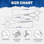 Professional Hairdressing Scissors (Combo Set / KOREAN CONVEX EDGE 6.5")