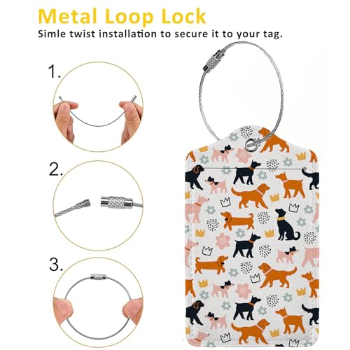 Cartoon Dogs Luggage Tags for Suitcases (Cartoon Dogs)
