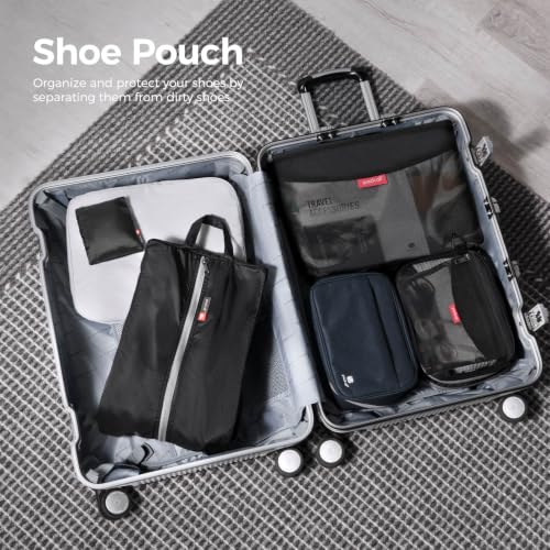 Foldable Shoe Bag for Travel (Black / Foldable-Regular)