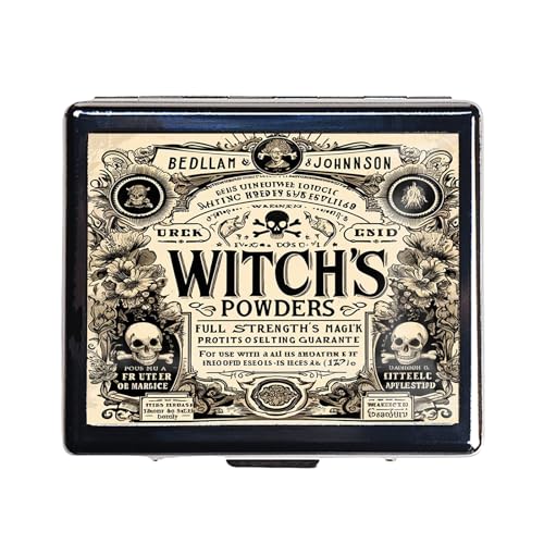 Cute and Portable Metal Pill Organizer (Witch's Powders Vintage)