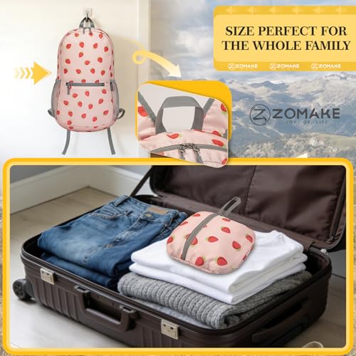 Lightweight Packable Backpack (20L / D-strawberry Print)