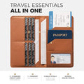 Passport Wallet for Travel RFID Blocking Premium Leather (Top Grain Wine)