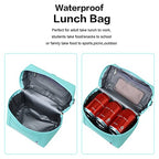 NOL Insulated Lunch Bags for Women Cooler Bag Lightweight Nylon Waterproof Lunch Box for Work Cyan Small 4L (Cyan / Small (4 Liters))