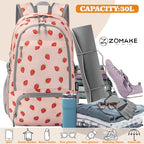 Lightweight Packable Backpack 30L (30L / D-strawberry Print)
