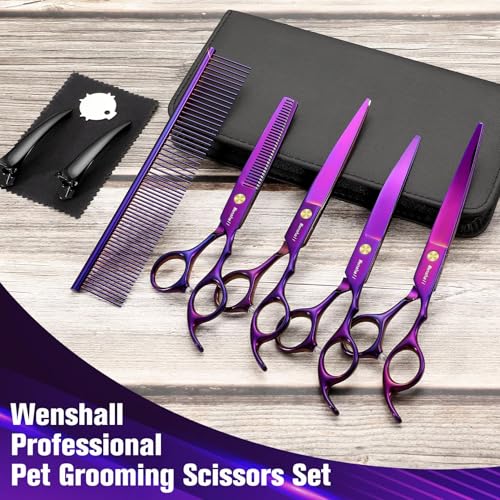 Professional Dog Grooming Scissors Set (Purple)