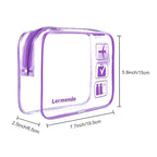 Lermende 2pcs Clear Toiletry Bag TSA Approved Travel Bag, Carry On - Image 2