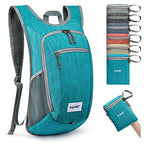 10 15L Small Rucksack Foldable Backpack Lightweight Packable Daypack Travel Outdoor Hiking Shoulder Bag (Teal Blue / 20L)