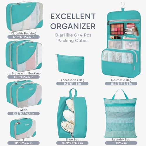 Packing Cubes for Travel (16 Turquoise)