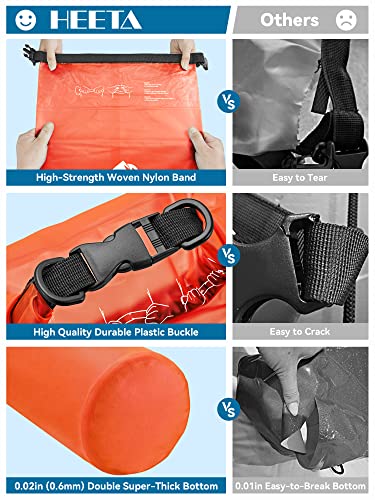 Dry Bag Waterproof Backpack with Phone Case (Orange / 40L)