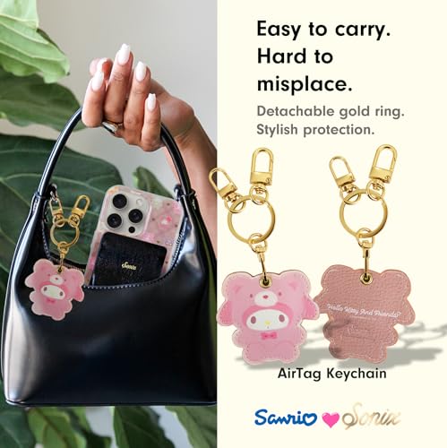 x Sanrio Keychain Case Compatible with Apple AirTag (Latte Bears - My Mel Ody)