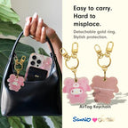 x Sanrio Keychain Case Compatible with Apple AirTag (Latte Bears - My Mel Ody)