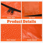 4 Pcs 176 Gallon Extra Large Moving Bags Heavy Duty Storage Bag (176 Gallon / Orange)