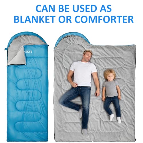 Camping Sleeping Bag (Blue 5.1lb)