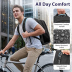 Professional Laptop Backpack for Men (Black Grey / 17 Inch)