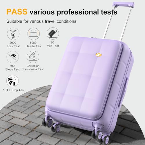 26 Inch Large Expandable Checked Luggage Hard Shell Suitcase (26 inch / Purple)