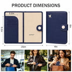 Passport Holder for Travel (Navy Blue)