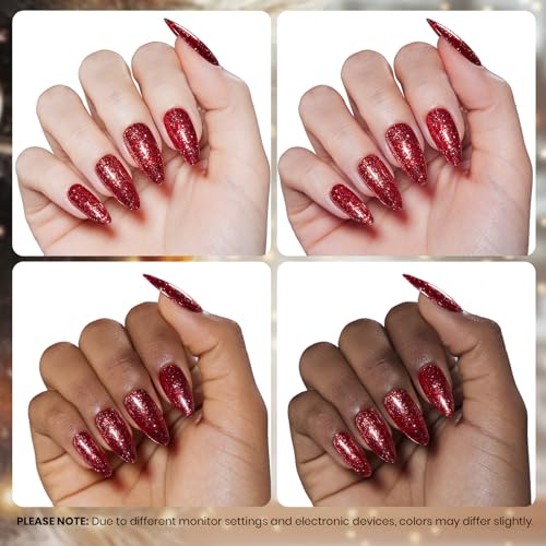 Beetles Red Glitter Gel Nail Polish (C - Flakie Red | Red Reign)