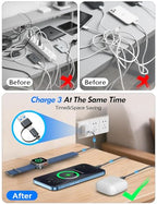 1Pack Travel Essentials for Apple Watch Charger (Black / 1Pack-6 FT)