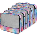 Packing Cubes for Suitcase Large Organizer Bags (Watercolor / Medium)