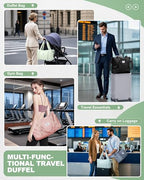 Large Travel Duffle Bag Carry On Weekender Bags for Women Men 18x14x8 Gym (A86-mintgreen / X-large)