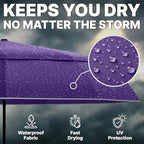 Compact Travel Umbrella for Rain (Purple)