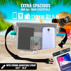 Waterproof Cell Phone Bag (2 * phone cases(black) + 2 * fanny packs(clear) / REGULAR SETS)