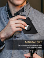 AirTag Wallet for Men (Deep Black)