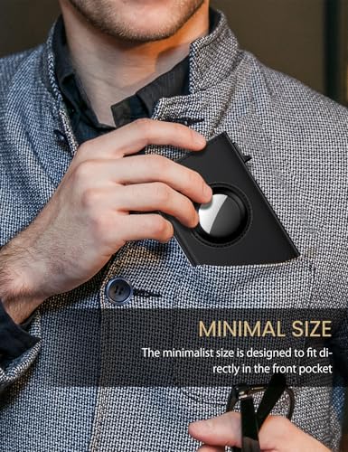 AirTag Wallet for Men (Deep Black)