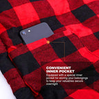 Cotton Flannel Sleeping Bag for Adults (Red Plaid with 2lbs Filling)