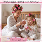 4 Sizes Hair Rollers for Women Self (Cherry Print)