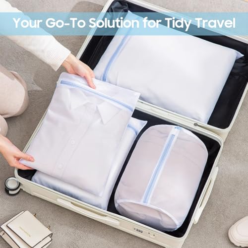 4 Pack Large Fine Mesh Laundry Bags for Delicates