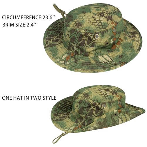 Sun Hats for Men Women Safari Hat Foldable Fishing Hat UPF 50+ Bucket Hat (1pack-green2)