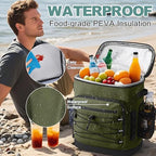 Large 52 Can Insulated Waterproof Leakproof Cooler Backpack (Army Green)