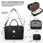 Travel Duffle Bag (Black-b-3pc / Large-3 Pcs)