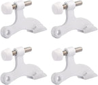 HOMOTEK 4 Pack Hinge Pin White Door Stopper, Adjustable Deluxe Heavy Duty Door by HOMOTEK