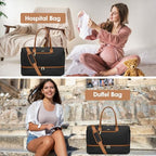 Travel Bag Weekender Bags for Women (31-Black Brown / 40L-Large)