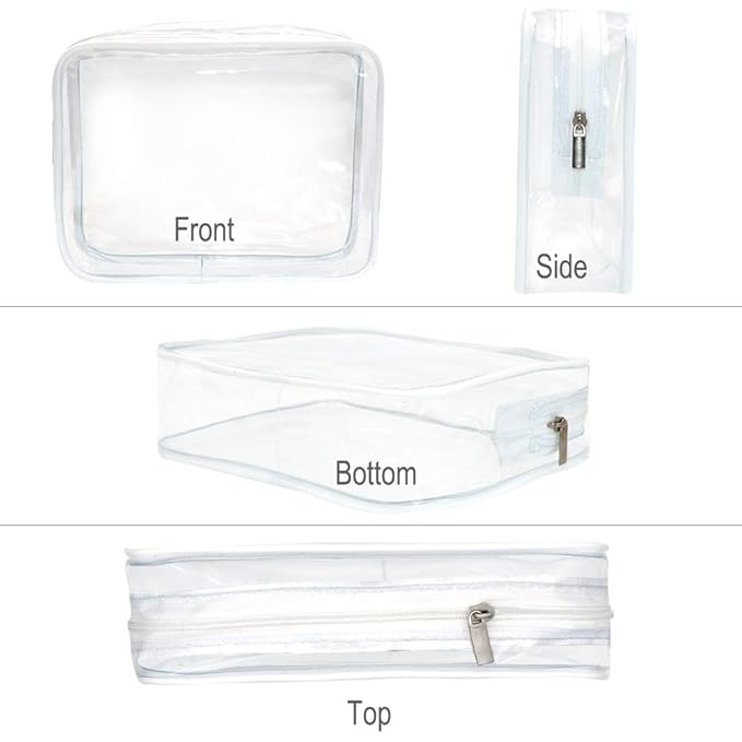 APREUTY Clear Makeup Bags, TSA Approved 6Pcs Cosmetic Makeup Bags Set Clear PVC - Image 9