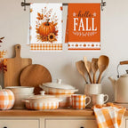 Fall Pumpkin Kitchen Towels 4 PCS