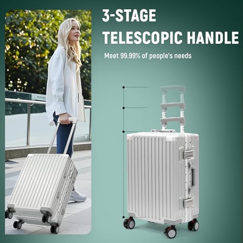 UrbanExporer 26 Inch Hardside Zipperless Luggage with Spinner Wheels (Sliver / 26-Inch)