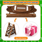 3 Tier Football Serving Tray with 15" Collapsible Ladder Stand (Football)