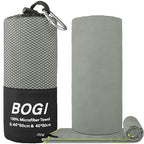 Microfiber Travel Sports Towel (Grey / S:16''x32''(2 Pcs))