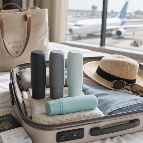 Travel Bottles for Toiletries (Grey / 3 Ounces)