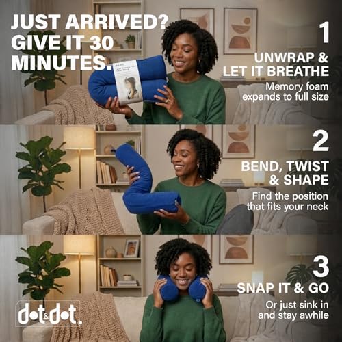 Twist Memory Foam Travel Pillow (Sapphire / Standard (26"))
