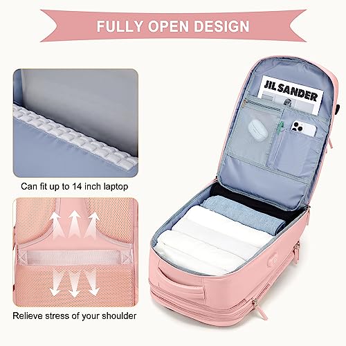 Large Travel Backpack For Women Men (45l / Pink)