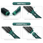 Hair Dryer Brush Set (Dark Green)